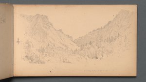 Sketchbook, sayfa 18: Dixville Notch, 4 Eylül 89, 1859. by Sanford Robinson Gifford