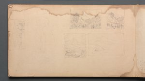 Eskiz defteri, sayfa 39: Maine Manzara Vignittes by Sanford Robinson Gifford