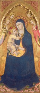 Madonna ve Çocuk (panelde tempera ve altın varak) by Sano di Pietro