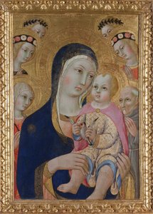 Çocuklu Madonna, Aziz Apollonia ve Bernardino ve dört melek, yaklaşık 1460 by Sano di Pietro