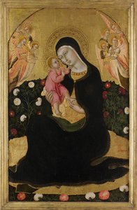 Melekler ile Bakire ve Çocuk Alçakgönüllü Madonna, 15. yüzyılın ortalarında. by Sano di Pietro