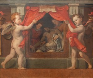 İki melek yüzlü Pietà, yaklaşık 1576.