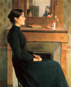 Bir kadının portresi, tablo, Santiago Rusinol y Prats