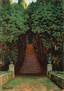 Bahçedeki merdivenler by Santiago Rusiñol