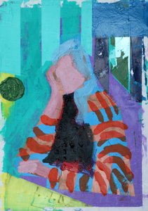 Elle #10, 2020 (kağıt üzerinde akrilik) by Sara Hayward