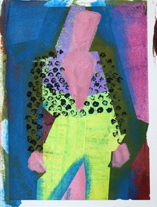 Elle #3, 2020 (kağıt üzerinde akrilik) by Sara Hayward