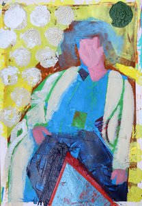Elle #9, 2020 (kağıt üzerinde akrilik) by Sara Hayward