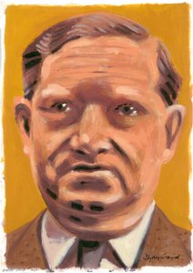 Evelyn Waugh, 2008 (kağıt üzerinde yağlı boya)