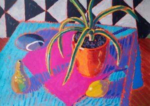 Natürmort # 38, 2024 (kağıt üzerine akrilik) by Sara Hayward