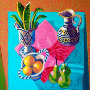 Natürmort # 57, 2025 (tahta üzerine akrilik) by Sara Hayward