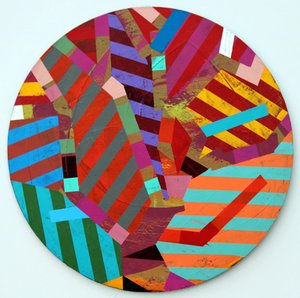 Twixt Heaven & Earth II-A (dairesel tahta üzerinde akrilik) by Sara Hayward
