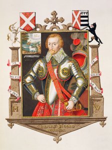 Henry'nin portresi, 5. Lord Windsor (1562-1615) 'Memoirs of the Court of Queen Elizabeth', 1825'te yayınlandı (kağıt üzerinde wc ve guaj)