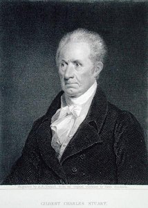 Gilbert Charles Stuart (1755-1828), Asher Brown Durand (1796-1886) tarafından orijinal bir minyatürden oyulmuş (gravür) by Sarah Goodridge