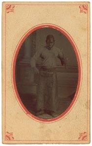Alet Tutan Bir Adam Portresi,c. 1875 (fotoğraf) by Sarah Luse Larimer