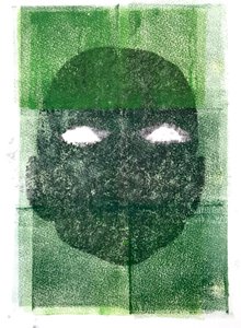 Eyeless,2020,(tek baskı) by Sarah Thompson Engels