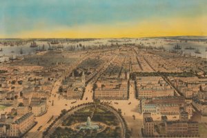 New-York Union Square, Güneye Bakmak, 1850. by Sarony and Co