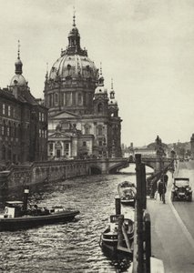 Berlin: Dom; Katedral (s/b fotoğraf) by Sasha Stone