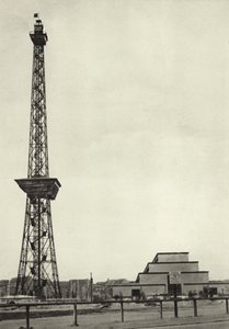 Berlin: radyo kulesi ve radyo salonu; Yayın İstasyonu (s/b fotoğraf) by Sasha Stone