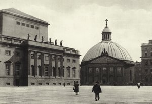Berlin: Hedwigskirche; St Hedwig Kilisesi (s/b fotoğraf) by Sasha Stone