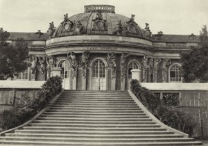 Potsdam, Schloss Sanssouci; Sanssouci Sarayı (s/b fotoğraf) by Sasha Stone