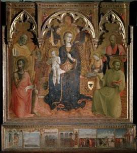 Our Lady of Snow - Ahşap üzerine Tempera Polyptych