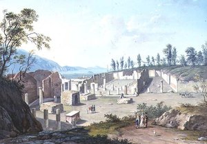 Napoli yakınlarındaki Pozzuoli Harabelerinde Büyük Turistler