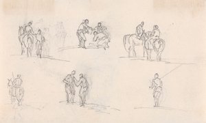 Atlar Üzerine Altı Figür Çalışması by Sawrey Gilpin