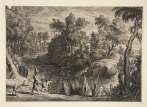 Dereden Su Çeken İki Kadın by Schelte Adams Bolswert