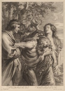 Sarhoş Silenus by Schelte Adams Bolswert after Sir Anthony van Dyck