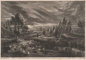 Küçük Manzaralardan Koyunlu Manzara by Schelte Adamsz. Bolswert