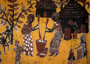 Batik tekniği kullanılarak yapılan kumaş, Togo el sanatları