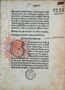 Inc 1228 Psalter of Boniface Ferrer, Jaime Borrell tarafından düzeltildi, Nicolaus Spindeler tarafından 1480