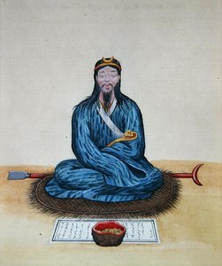 Tövbekar bir Bonze, c.1785 (kağıt üzerine suluboya) by School Chinese