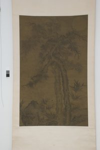 Ayın Altındaki Yaşlı Ağaçlar (ipek üzerine mürekkep) by School Chinese