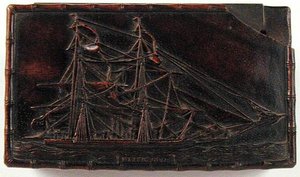 Snuffbox, yaklaşık 1840 (ahşap) by School Chinese
