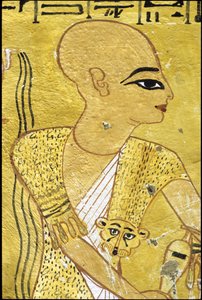 Antik Mısır, Duvar resmi Inherkhau Mezarı, Thebes, Soyluların Mezarı, 20. hanedan, Inherkhau için içki döken bir rahip (fotoğraf) by School Egyptian