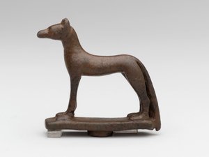 Çakal veya köpek (bronz) by School Egyptian