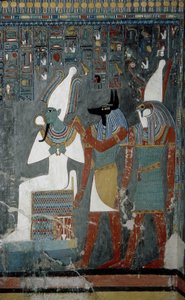 Luxor, Thebes: Krallar Vadisi, Horemheb#39;in mezarı (-1343 - -1314), üzerinde tanrıça İsis#39;in göründüğü Mısır firavunu. by School Egyptian