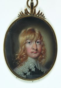 William Cavendish adında bir bey (fildişi üzerine suluboya) by School English