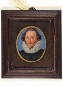 William Shakespeare adında bir bey (parşömen üzerine suluboya) by School English