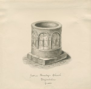 Armitage Kilisesi - Güney Kapısı: gravür, nd [?1823] (baskı) by School English