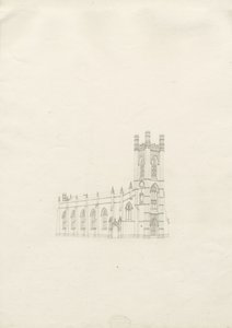 Burton-upon-Trent - Holy Trinity Kilisesi: çizim, nd [?1820s] (çizim) by School English