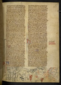 Cott Nero D II f.177 Evesham Savaşı ve Simon de Montfort