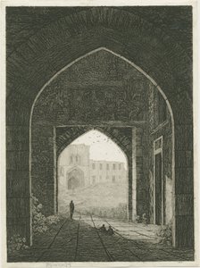Dudley Castle - Gatehouse ve North Gateway: gravür ve [?19th Century] (baskı) by School English