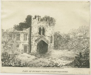Dudley Kalesi - Kapı Evi: litografi, nd [c 1801] (baskı) by School English