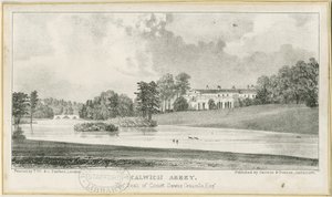 Ellastone - Calwich Manastırı: litografi, nd [c.1839] (baskı)