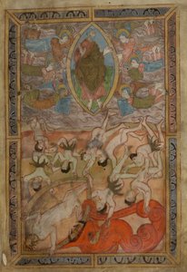 Genesis, Eski İngilizce Hexateuch, Cotton MS Claudius B IV f.2r, c.1025-1200 (parşömen üzerine mürekkep)