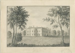 Hatherton Hall: karakalem, nd [c 1860] (çizim)