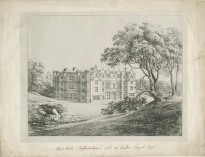 Keele Hall: litografi ve [?18. yüzyıl] (baskı) by School English