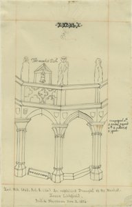 Lichfield - Pazar Yeri: izleme, 3 Kasım 1836 (çizim) by School English